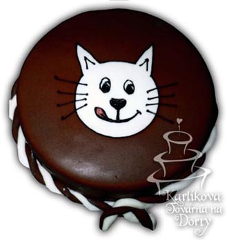 Dětské dorty – dort kočička d16