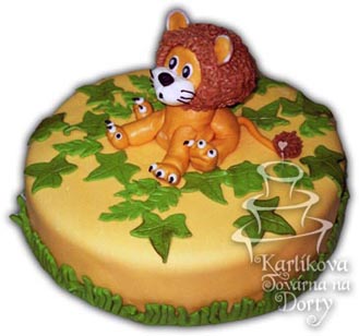 Dětské dorty – dort lvíček d03