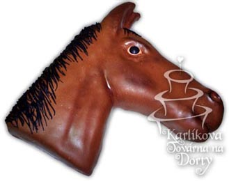 Dorty zvířátka – dort hlava koně z08