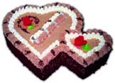Máslové dorty – dort dvojsrdce m09