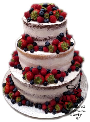 Svatební dorty – třípatrový naháč s35