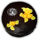 Narozeninové dorty – dort čokoládový žluté růže n17
