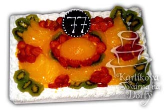 Ovocné dorty – dort obdélník malý o11