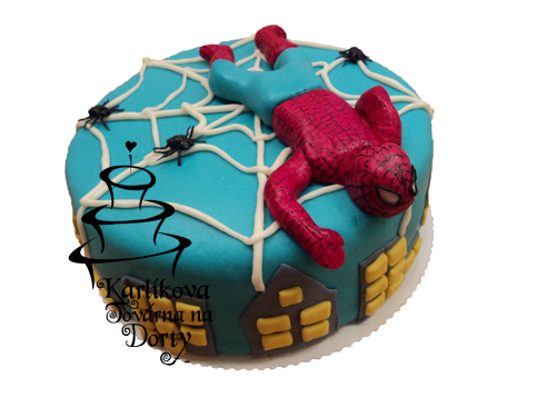 Dětské dorty – dort pavoučí muž  d37