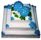 Svatební dorty – třípatrový čtverec s06