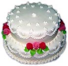 Svatební dorty – patrový dort růže s12