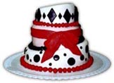 Svatební dorty – třípatrový dort zkosený s31